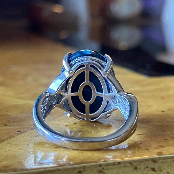 Natural Shadowkite Sterling Silver Ring Size 6 - Picture 3 of 9